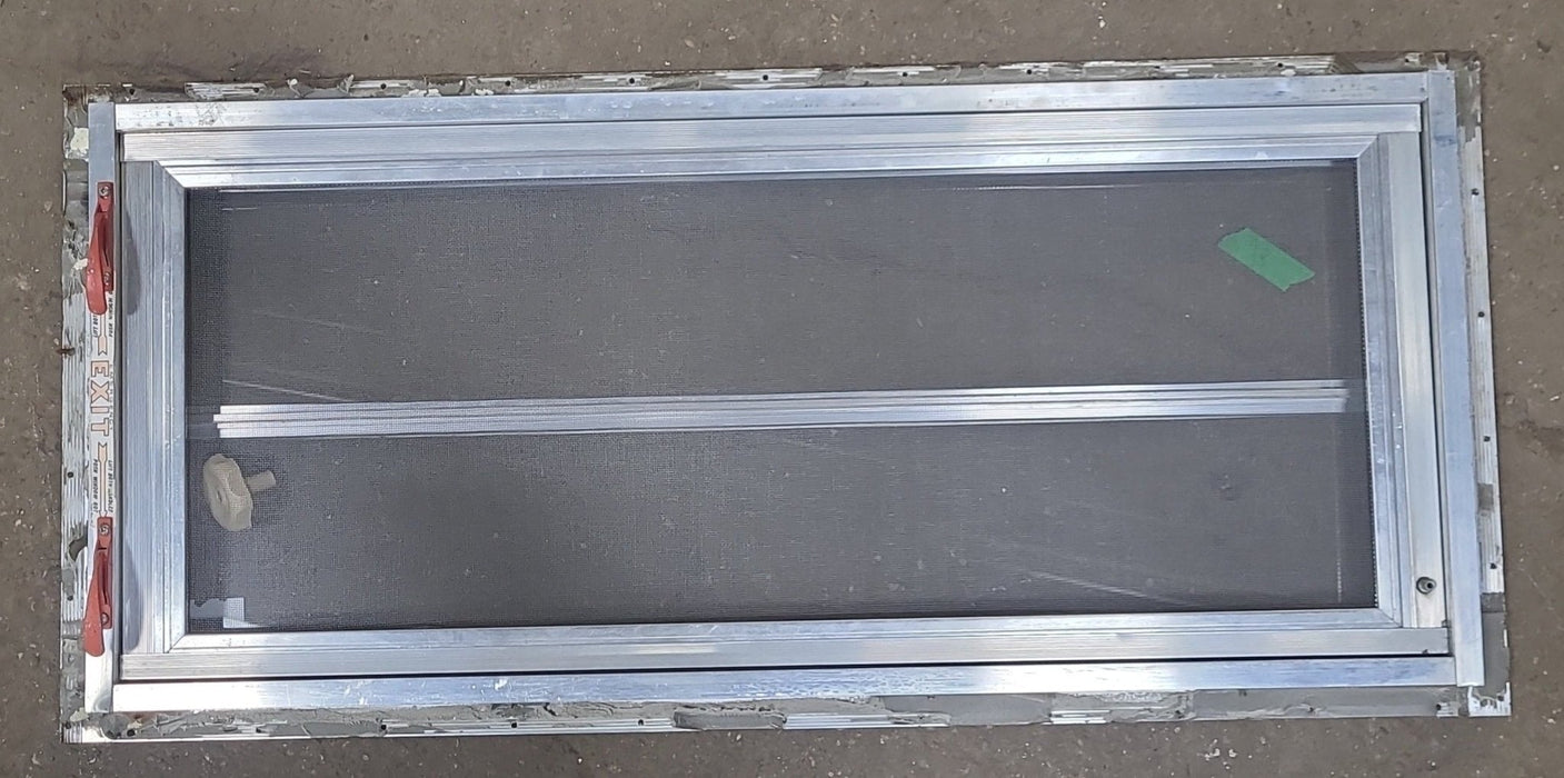 Used Silver Square Emergency Opening Window: 37 1/8" X 16 1/2" X 1 1/2" D - Young Farts RV Parts