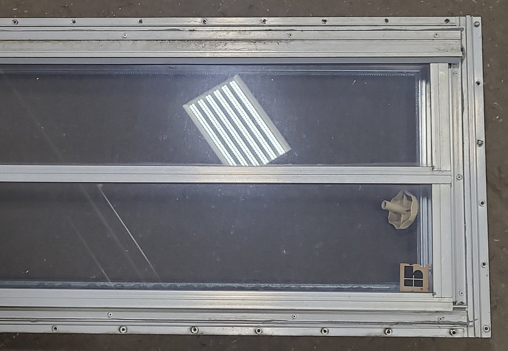 Used Silver Square Emergency Opening Window: 37 1/8" X 16 1/2" X 1 1/2" D - Young Farts RV Parts