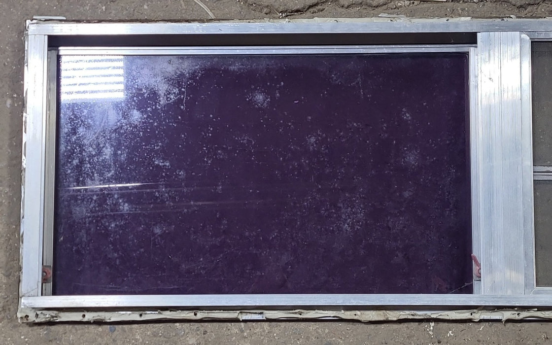 Used Silver Square Emergency Opening Window: 47 3/4" W x 18" H x 1 3/8" D