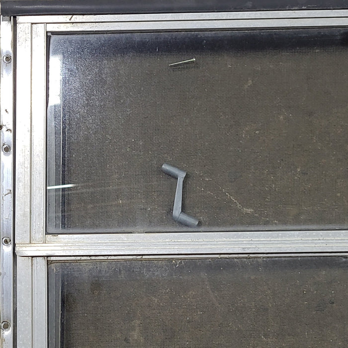 Used Silver Square Emergency Opening Window: 47 3/4" W x 18" H x 1 3/8" D