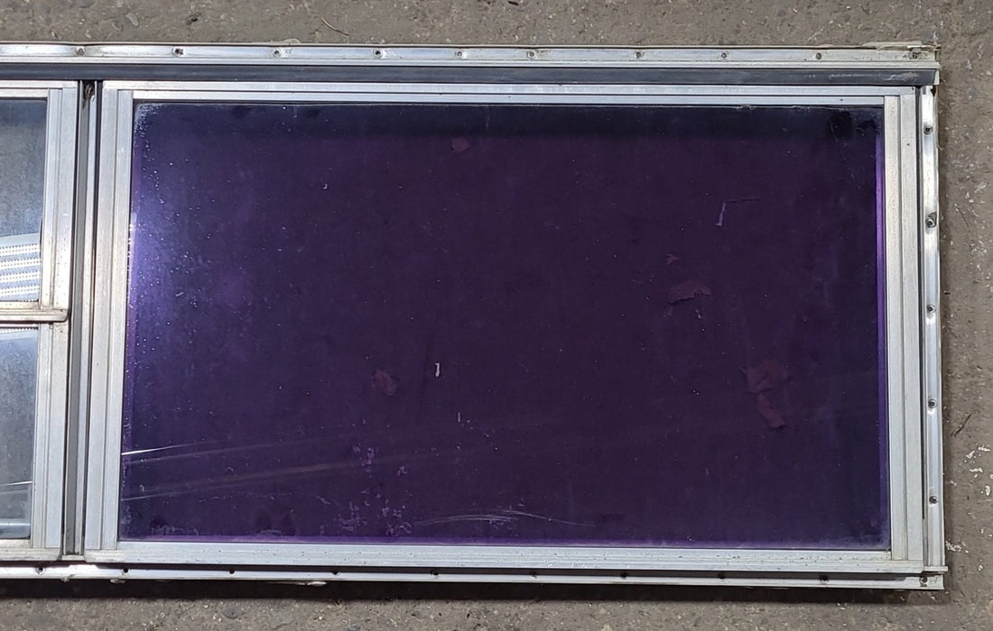 Used Silver Square Emergency Opening Window: 47 3/4" W x 18" H x 1 3/8" D
