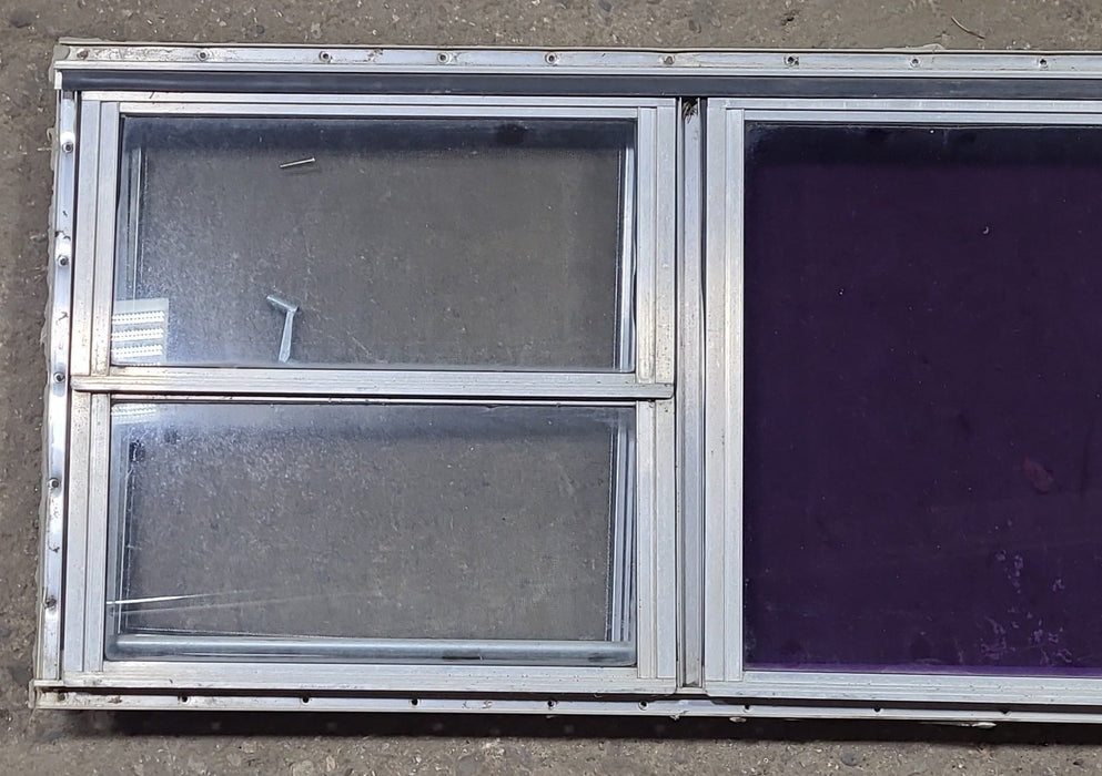 Used Silver Square Emergency Opening Window: 47 3/4" W x 18" H x 1 3/8" D