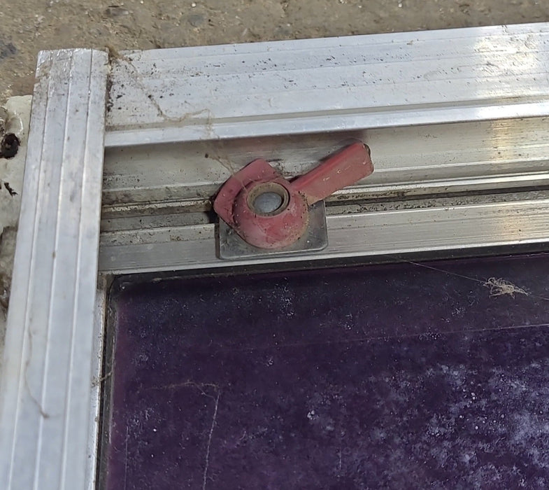 Used Silver Square Emergency Opening Window: 47 3/4" W x 18" H x 1 3/8" D