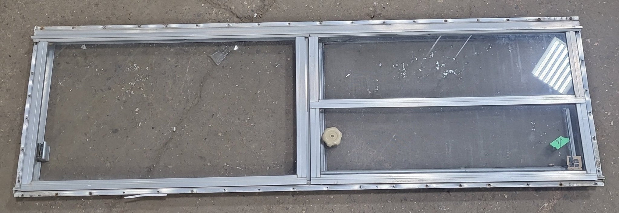 Used Silver Square Emergency Opening Window: 59 3/4" X 17 3/4" X 1 1/2" D