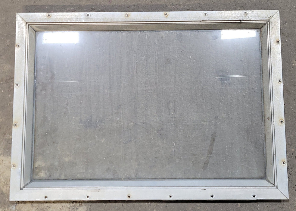 Used Silver Square Non-Opening Window: 22 5/8" X 16" X 1" D