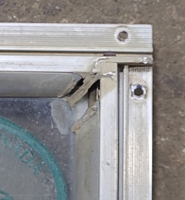 Used Silver Square Non Opening Window: 22" W x 15" H x 3/4" D - Young Farts RV Parts