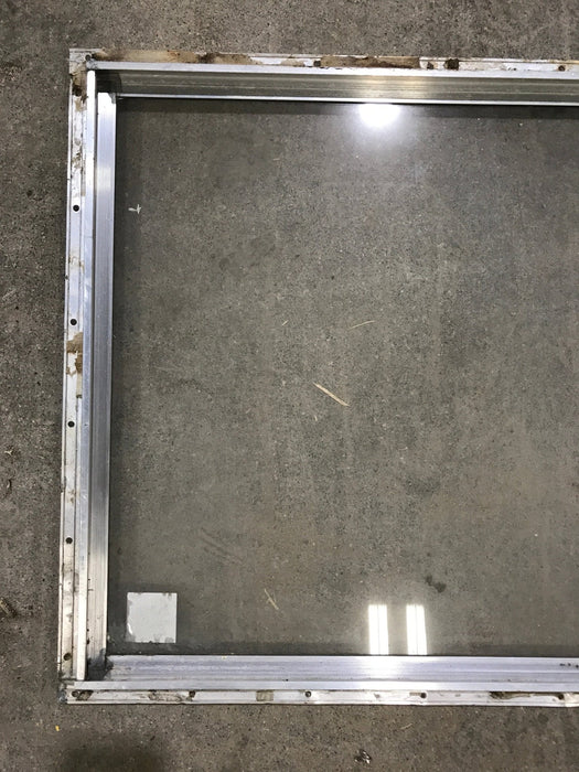 Used Silver Square Non-Opening Window: 28 3/4" W x 18 1/4" H x 1" D