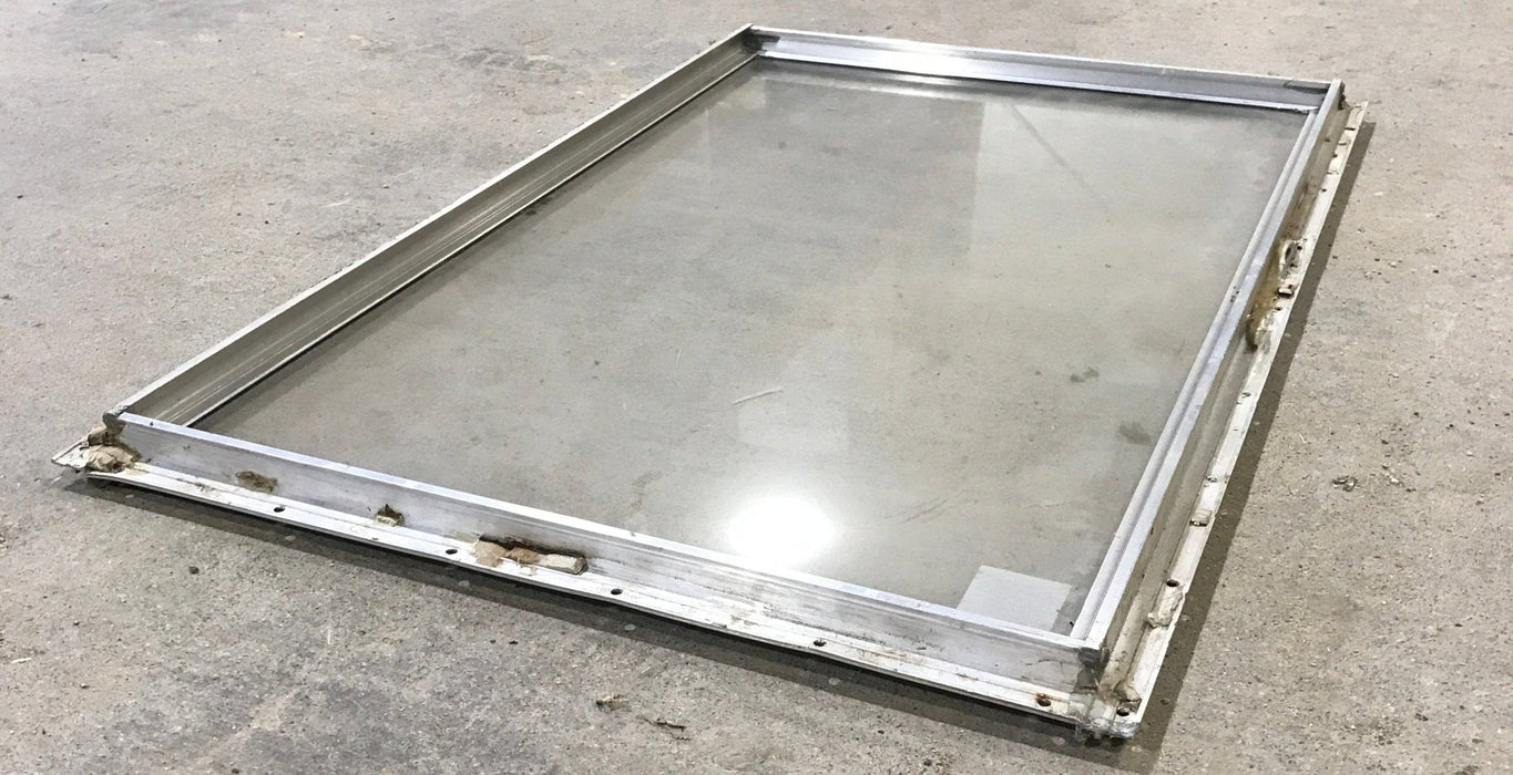 Used Silver Square Non-Opening Window: 28 3/4" W x 18 1/4" H x 1" D