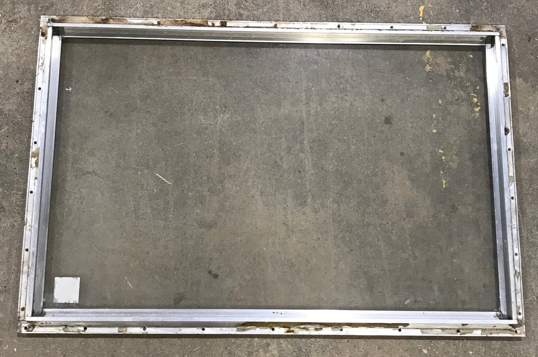 Used Silver Square Non-Opening Window: 28 3/4" W x 18 1/4" H x 1" D