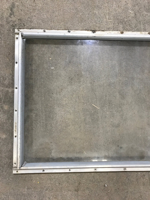 Used Silver Square Non-Opening Window: 28 3/4" W x 18 1/4" H x 1" D