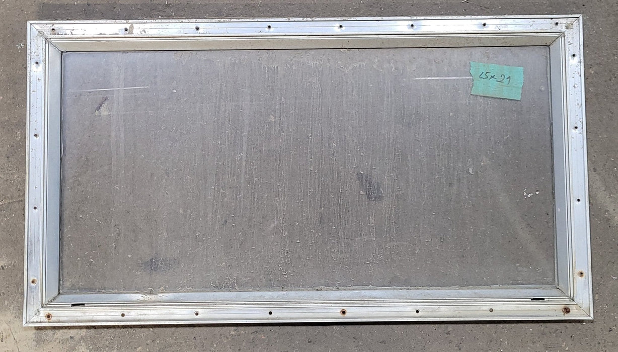 Used Silver Square Non-Opening Window: 29 3/4" X 15 7/8" X 3/4" D - Young Farts RV Parts