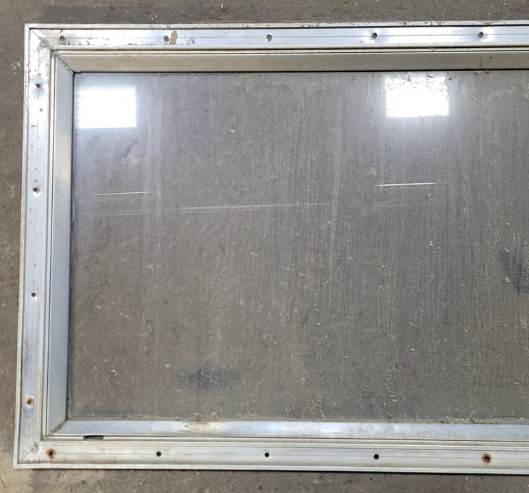 Used Silver Square Non-Opening Window: 29 3/4" X 15 7/8" X 3/4" D - Young Farts RV Parts