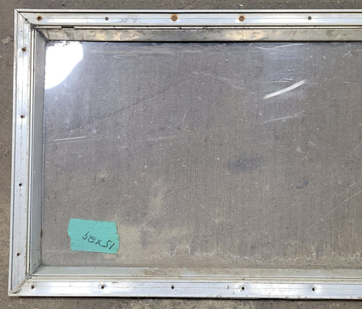 Used Silver Square Non-Opening Window: 29 3/4" X 15 7/8" X 3/4" D - Young Farts RV Parts