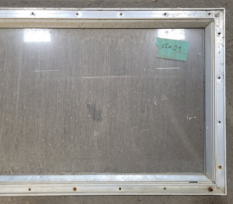 Used Silver Square Non-Opening Window: 29 3/4" X 15 7/8" X 3/4" D - Young Farts RV Parts