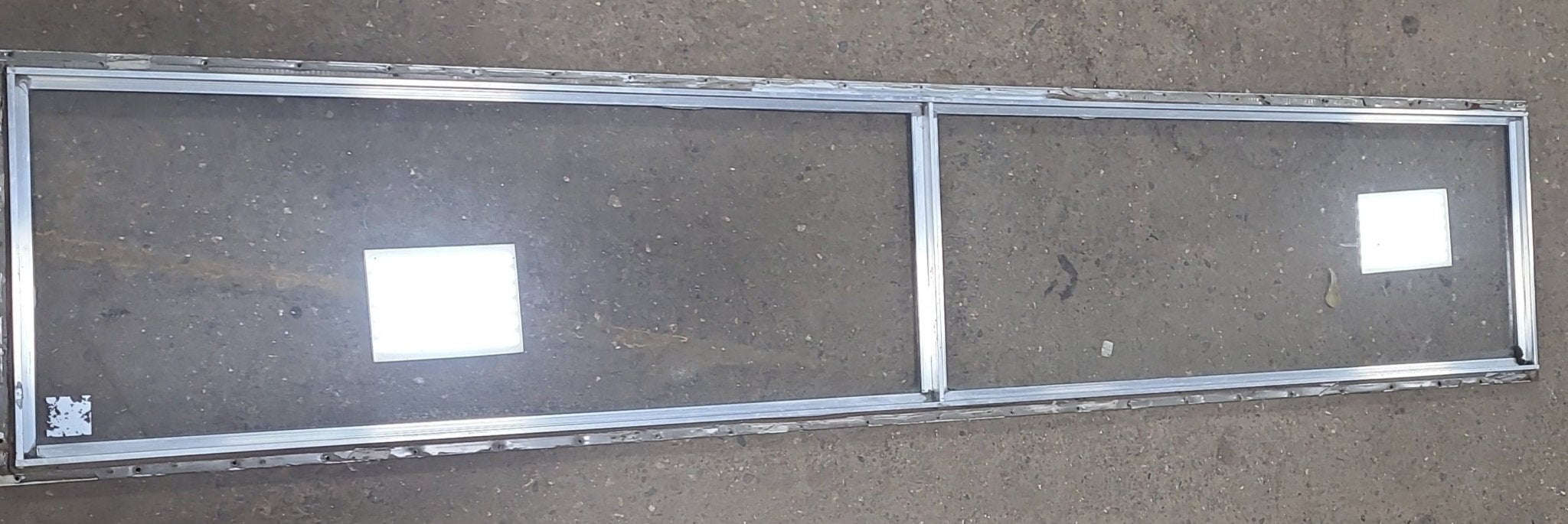Used Silver Square Non Opening Window: 78 5/8" X 14 3/4" X 3/4" D