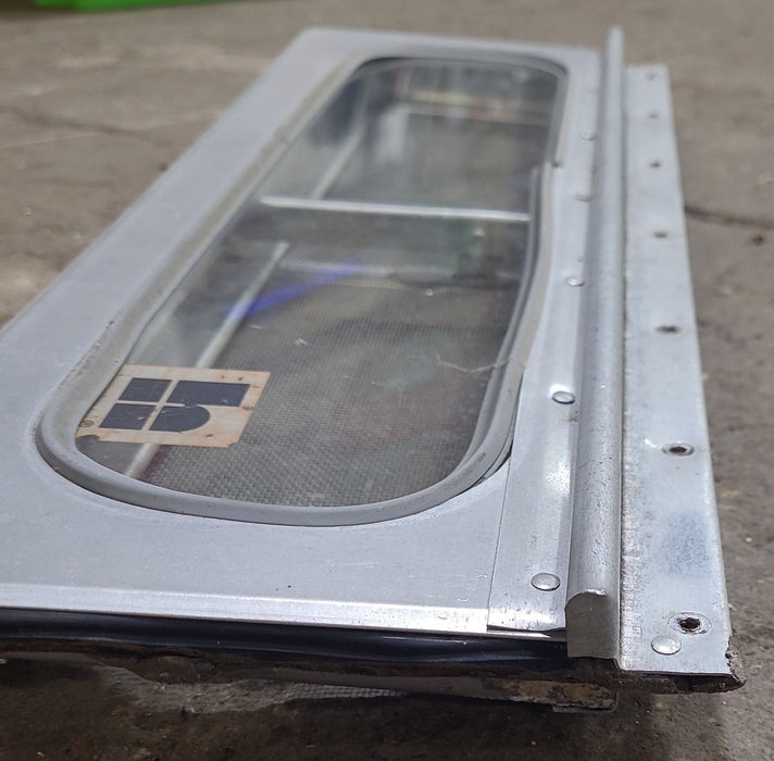 Used Silver Square Opening Window: 17 7/8" X 5 5/8" X 3/4" D - Young Farts RV Parts