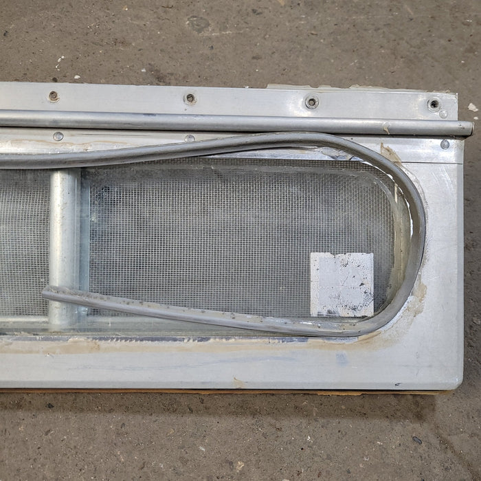 Used Silver Square Opening Window : 17" X 6" X 7/8" D - Young Farts RV Parts