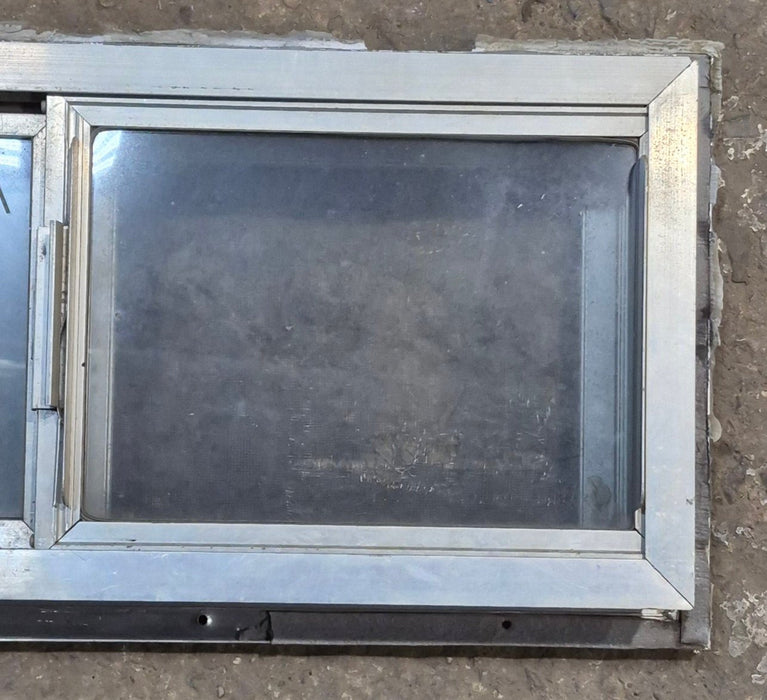 Used Silver Square Opening Window: 24" W x 10" H x 2 1/2" D - Young Farts RV Parts