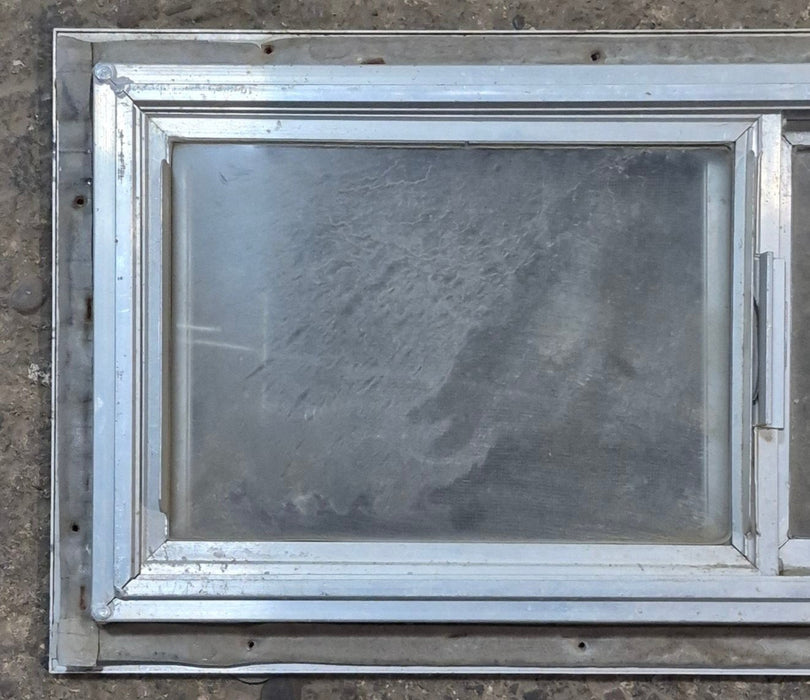 Used Silver Square Opening Window: 24" W x 10" H x 7/8" D