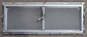 Used Silver Square Opening Window: 24" W x 8 1/2" H x 3/4" D - Young Farts RV Parts