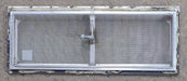 Used Silver Square Opening Window: 24" W x 8 1/2" H x 3/4" D - Young Farts RV Parts