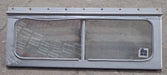 Used Silver Square Opening Window: 24" W x 8 1/2" H x 3/4" D - Young Farts RV Parts