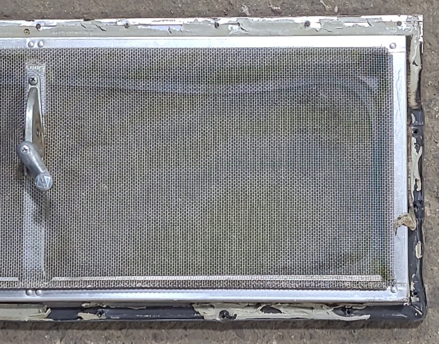 Used Silver Square Opening Window: 24" W x 8 1/2" H x 3/4" D - Young Farts RV Parts