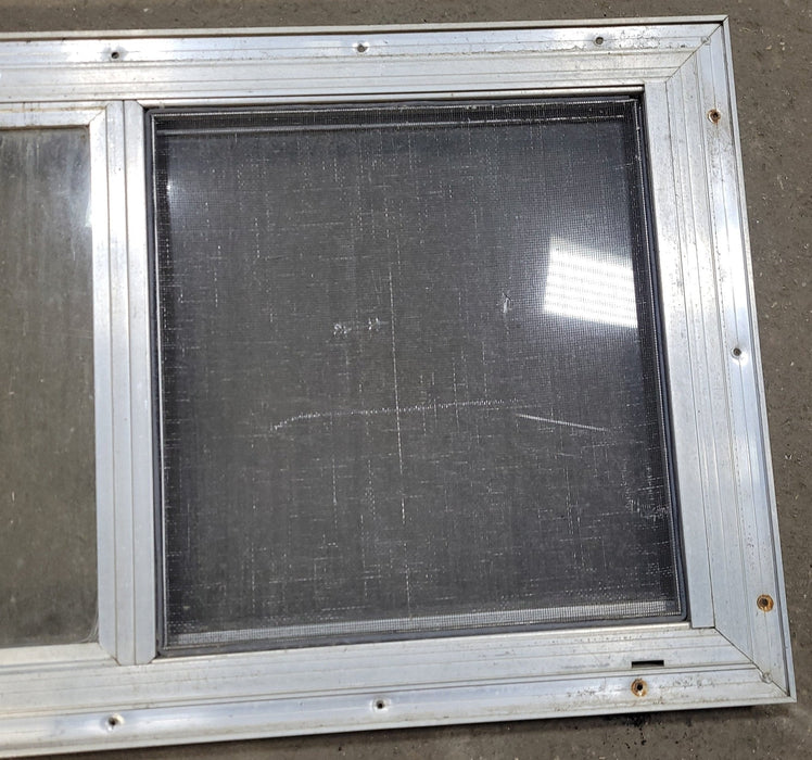 Used Silver Square Opening Window: 29 5/8" X 16" X 1" D - Young Farts RV Parts