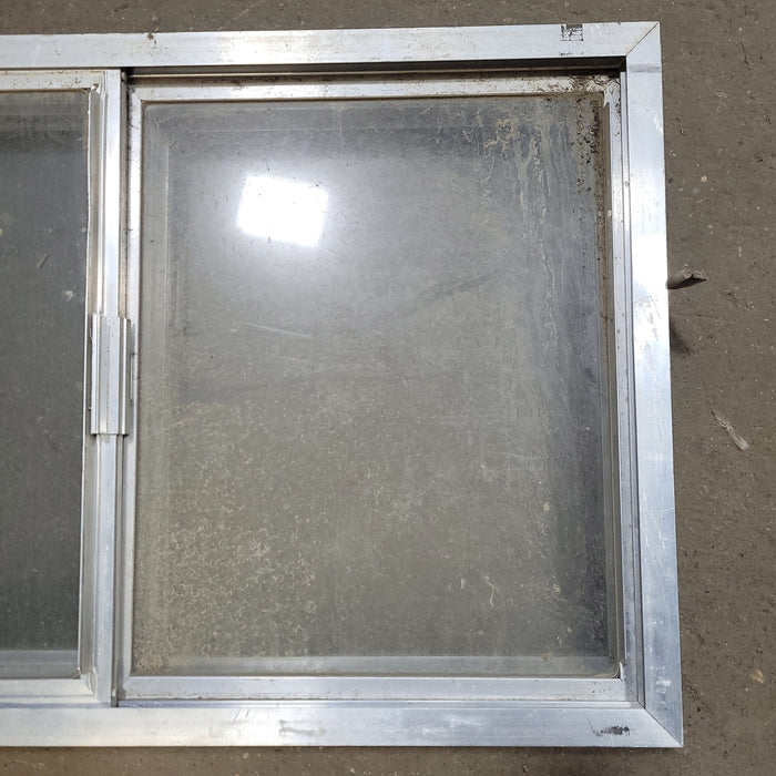 Used Silver Square Opening Window: 30" X 19 1/2" X 2 5/8" D - Young Farts RV Parts