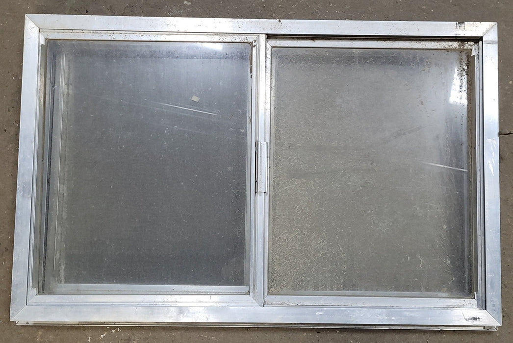 Used Silver Square Opening Window: 30" X 19 1/2" X 2 5/8" D - Young Farts RV Parts