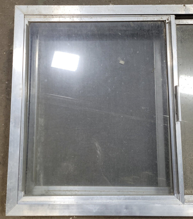 Used Silver Square Opening Window: 30" X 19 1/2" X 2 5/8" D - Young Farts RV Parts