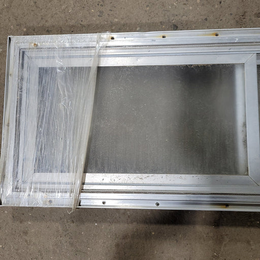 Used Silver Square Opening Window: 36" X 11 1/2" X 1 1/4" D - Young Farts RV Parts