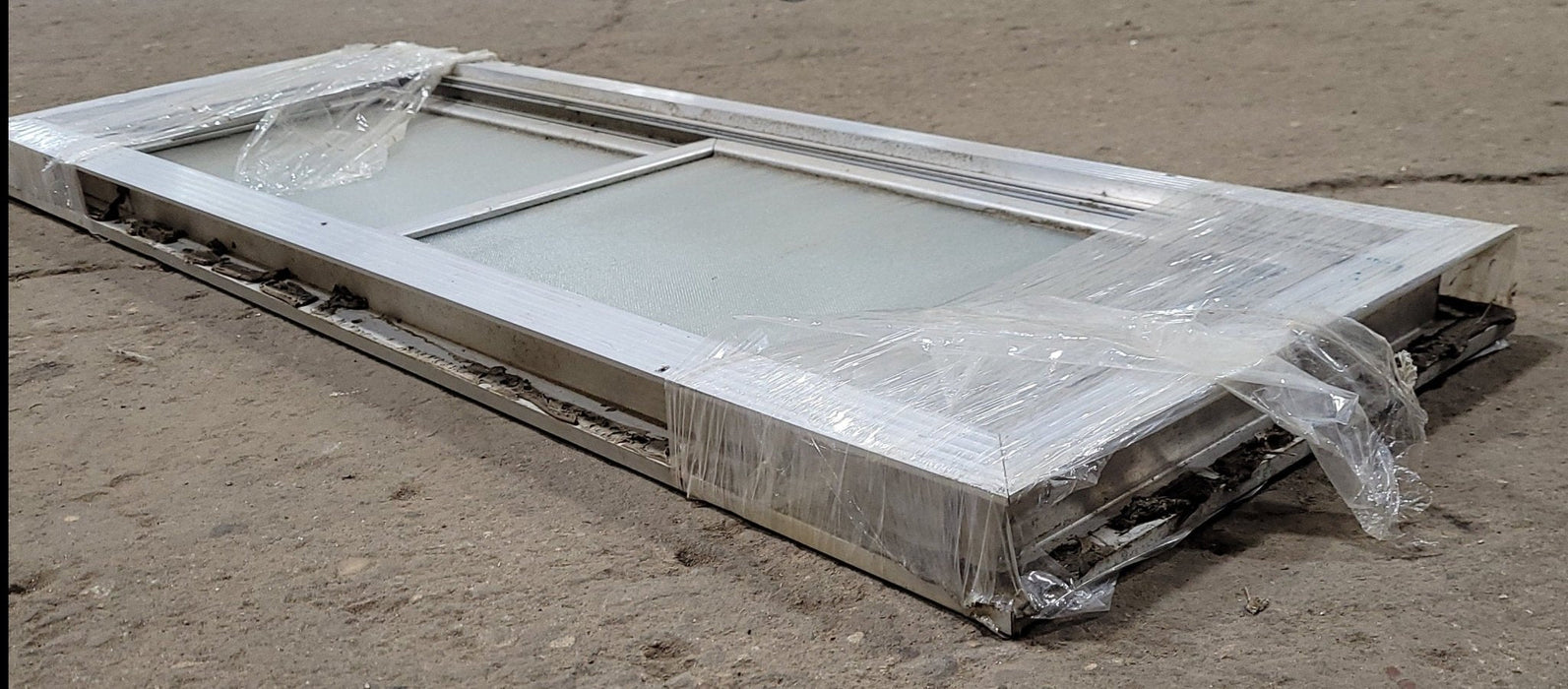 Used Silver Square Opening Window: 36" X 11 1/2" X 1 1/4" D - Young Farts RV Parts