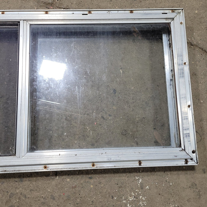 Used Silver Square Opening Window: 43" X 20 1/8" X 2 3/4" D - Young Farts RV Parts