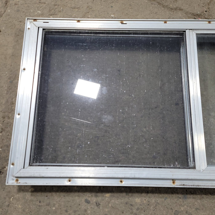 Used Silver Square Opening Window: 43" X 20 1/8" X 2 3/4" D - Young Farts RV Parts