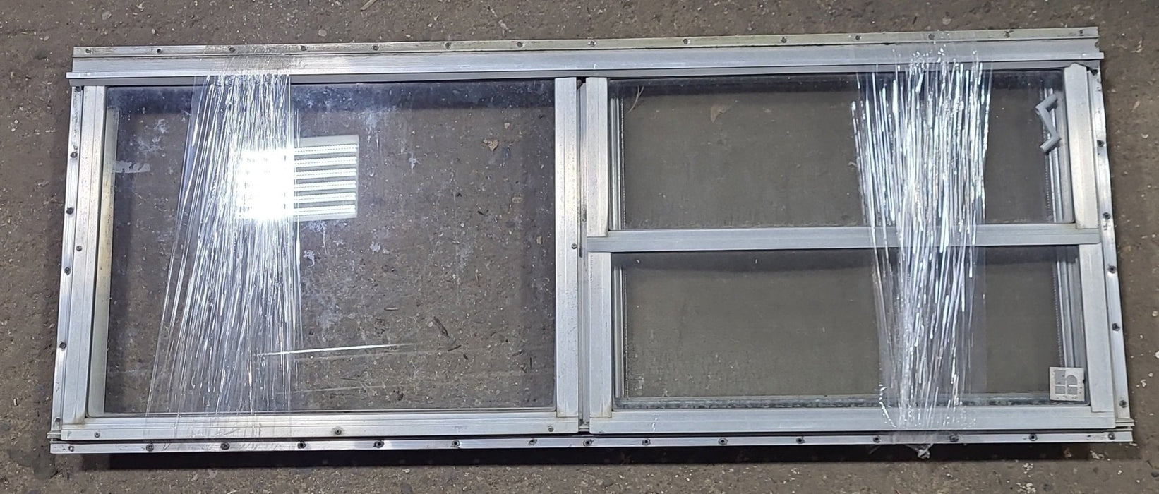 Used Silver Square Opening Window: 47 3/4" W x 17 5/8" H x 1 1/2" D