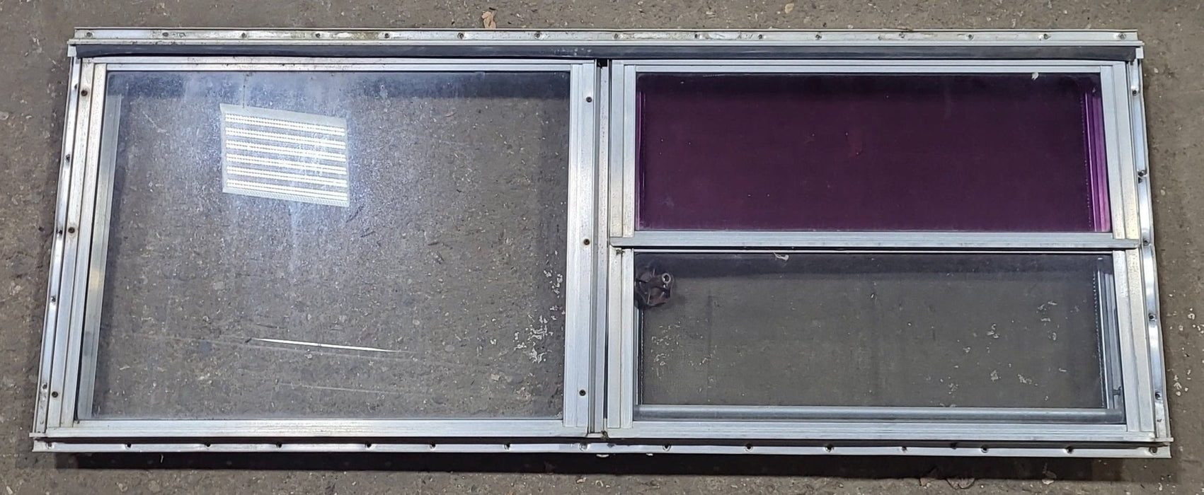 Used Silver Square Opening Window: 47 3/4" W x 17 7/8" H x 1 3/8" D