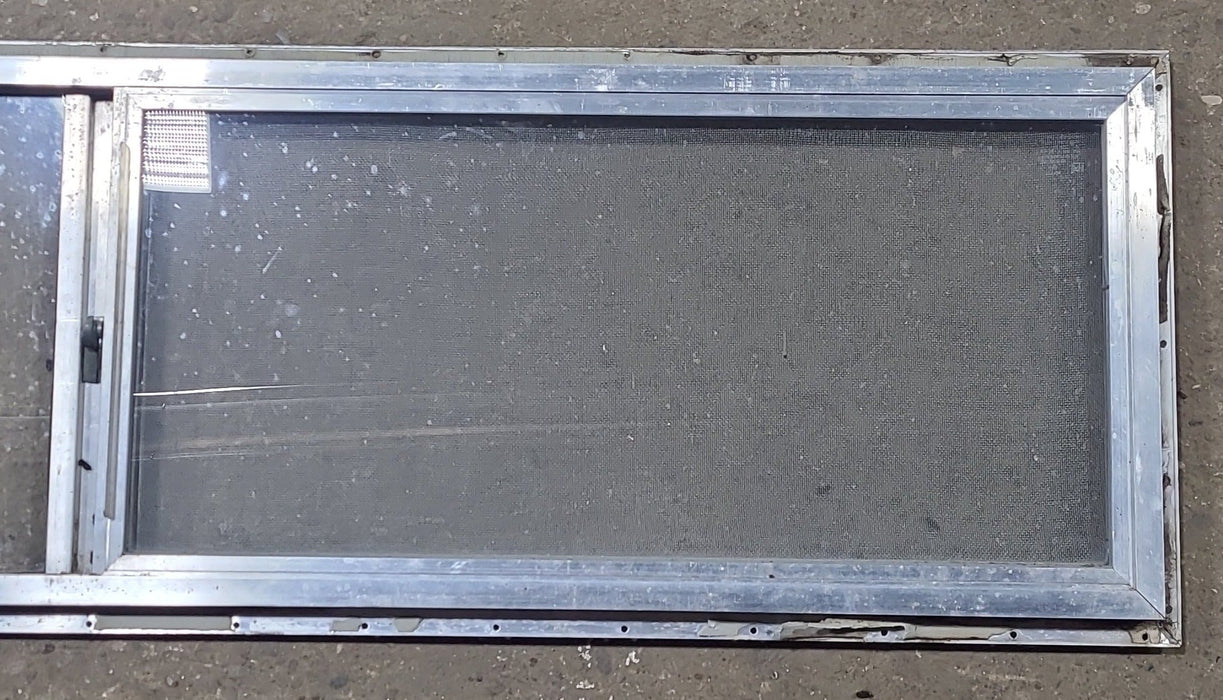 Used Silver Square Opening Window: 57 1/2" W x 15" H x 1" D - Young Farts RV Parts