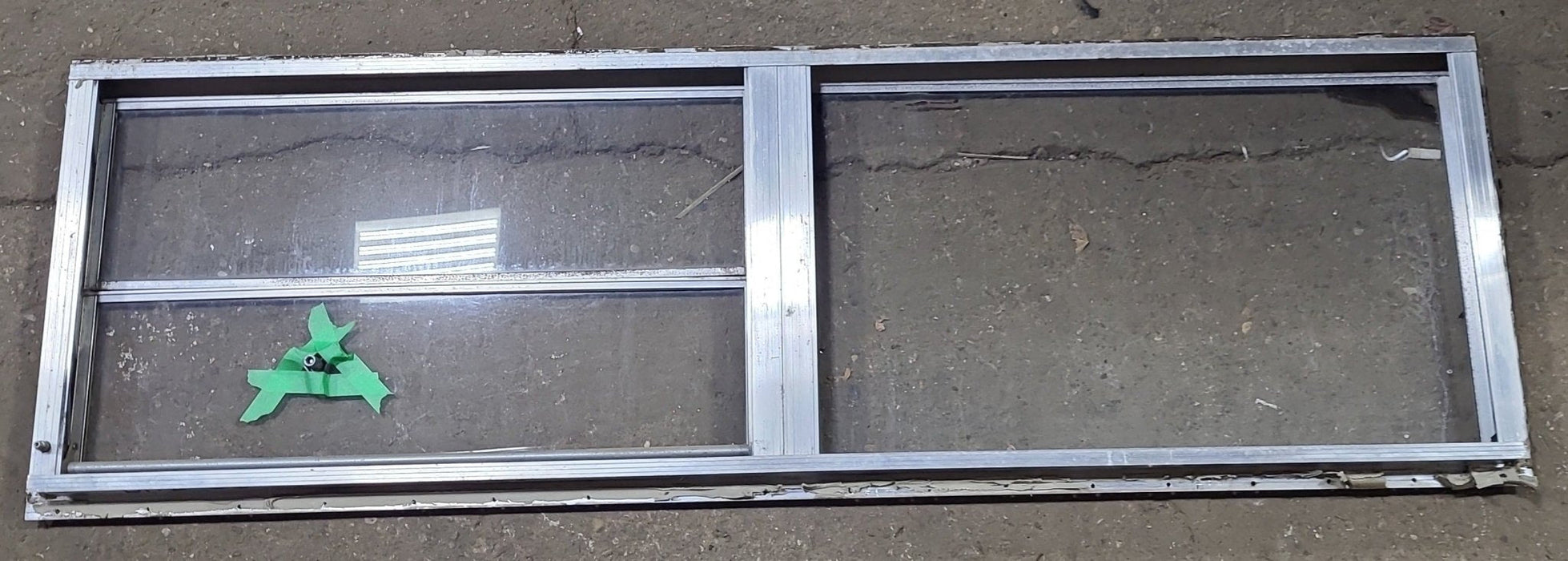 Used Silver Square Opening Window: 59 3/4" W x 18" H x 1 3/8" D