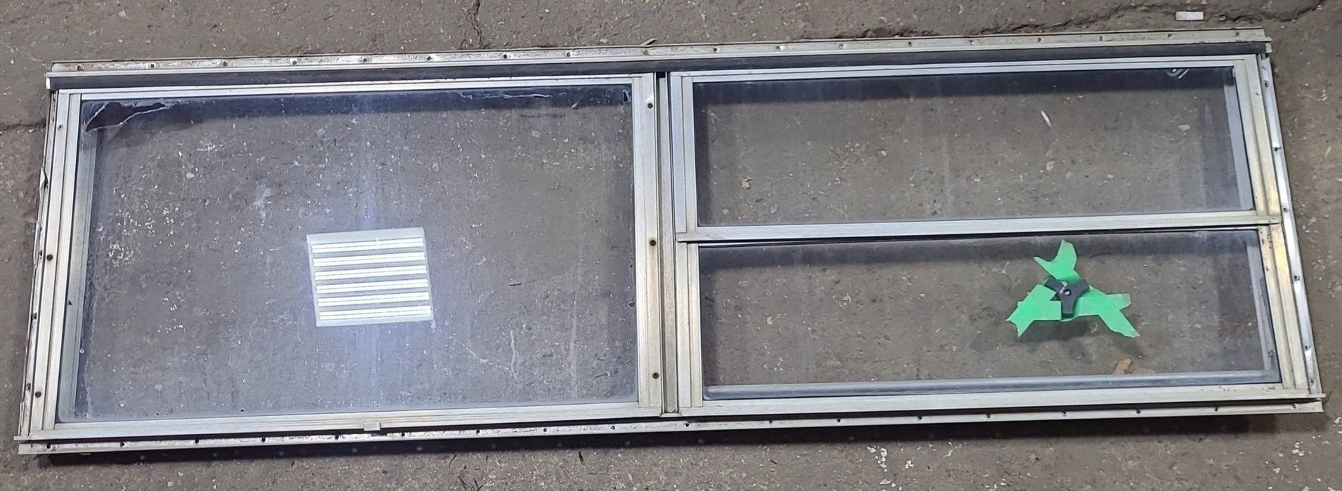 Used Silver Square Opening Window: 59 3/4" W x 18" H x 1 3/8" D