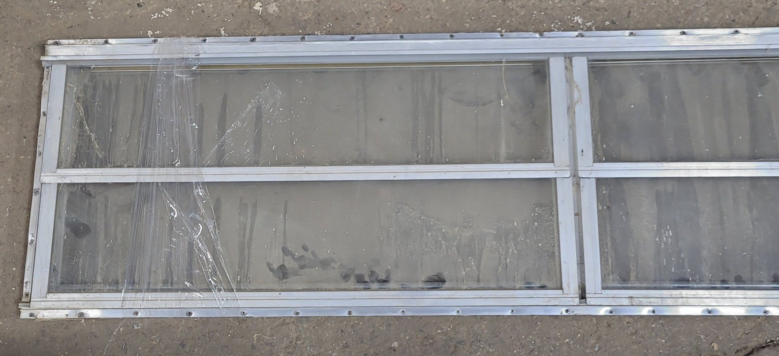 Used Silver Square Opening Window: 71 3/4" W x 17 5/8" H x 1 1/2" D