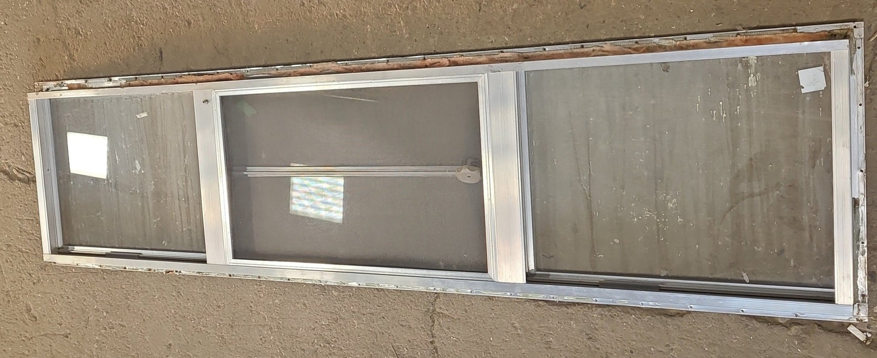 Used Silver Square Opening Window: 77 3/4" X 17 3/4" X 1 1/2" D