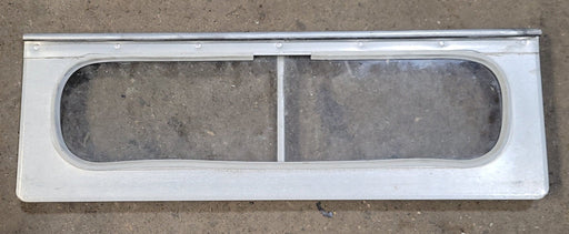 Used Silver Square Opening Window Front Panel: 17 1/2" X 5 1/2" X 7/8" D - Young Farts RV Parts