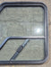 Used Slanted Black Radius Opening Window : 36 1/4" W x 26 1/2" H x 1 3/4" D - Motorhome Front Passenger Side - Young Farts RV Parts