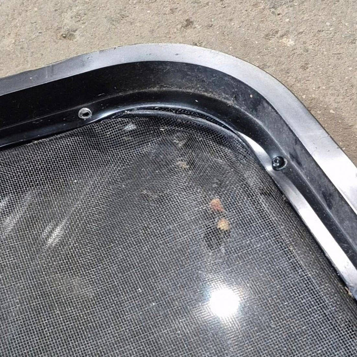 Used Slanted Black Radius Opening Window - 41 1/4" X 17 3/4" X 2"