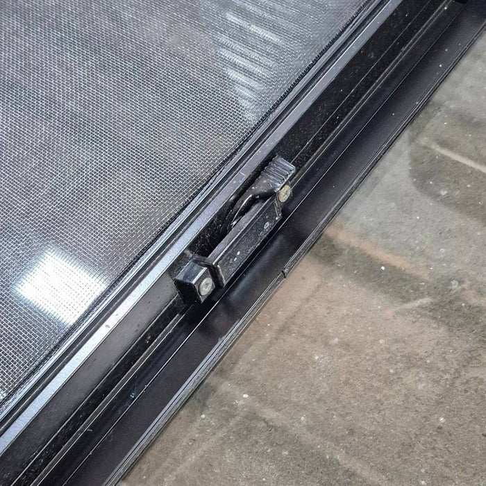 Used Slanted Black Radius Opening Window - 41 1/4" X 17 3/4" X 2"