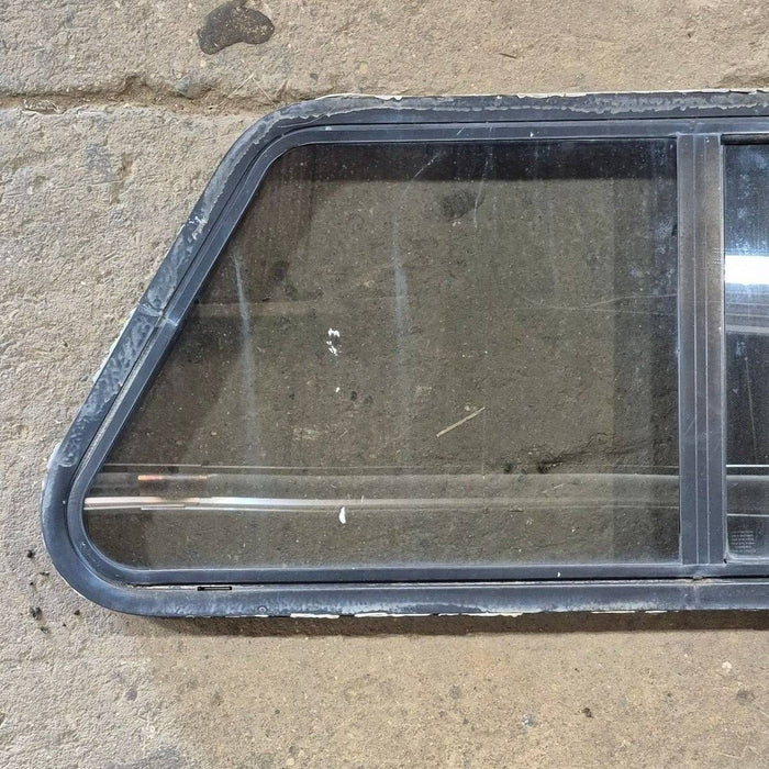 Used Slanted Black Radius Opening Window - 41 1/4" X 17 3/4" X 2"