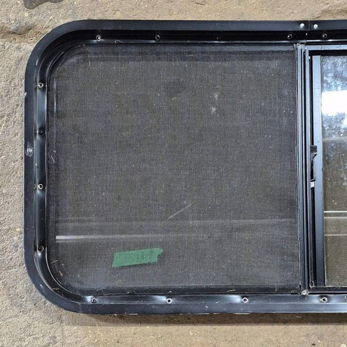 Used Slanted Black Radius Opening Window - 41 1/4" X 17 3/4" X 2"