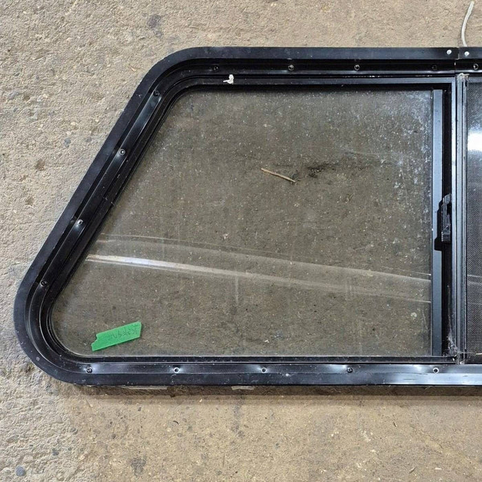 Used Slanted Black Radius Opening Window - 41 1/4" X 17 3/4" X 2"