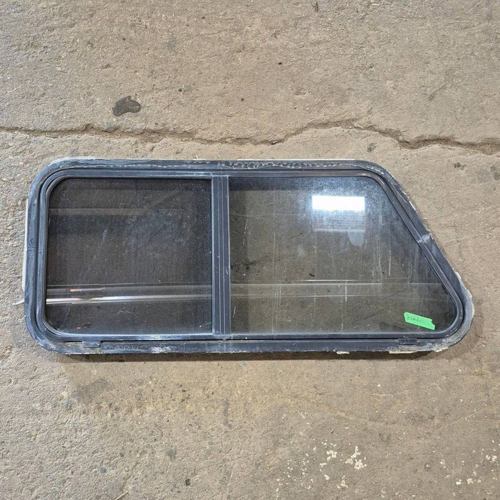 Used Slanted Black Radius Opening Window - 41 1/4" X 17 3/4" X 2"